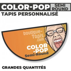 Tapis personnalisé - COLOR-POP Semi-Round - Grandes Quantités